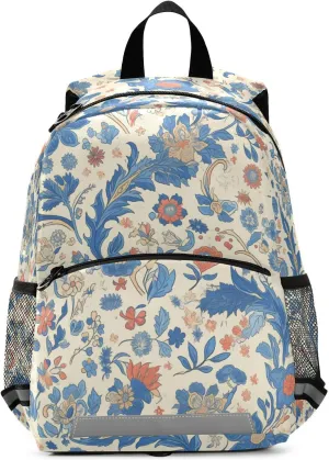 Kids Backpack for Boys Mini Multifunctional Bookbag with Reflective Strips Travel Outdoor Daypack, Paisley Watercolor