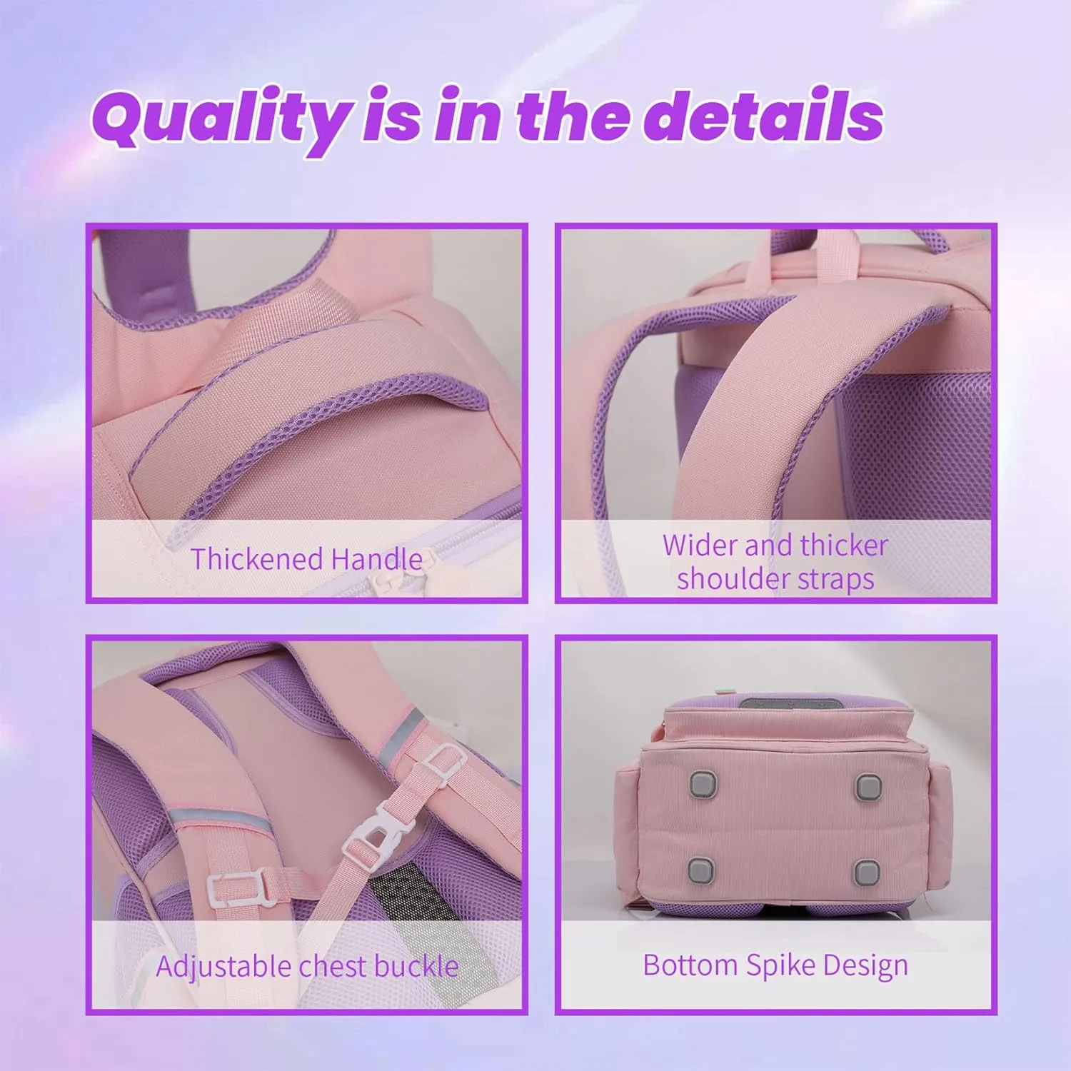 Kids Backpacks for Girls, Backpack for Elementary School Book Bags with Keychains Kawaii Travel Daypack Ages 6-8 (School Bag Khaki)
