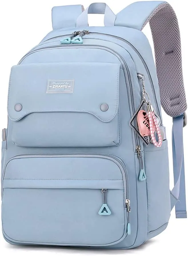 Kids Casual Backpack Solid Color Girls Elementary and Middle School Bag Teenage Travel Bag Waterproof Book Bag