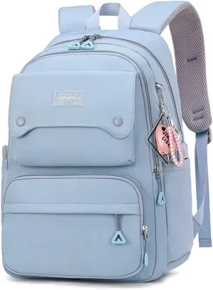 Kids Casual Backpack Solid Color Girls Elementary and Middle School Bag Teenage Travel Bag Waterproof Book Bag