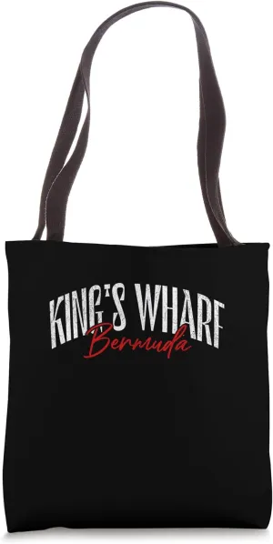 King's Wharf Bermuda Travel Vacation Gift Graphic Design Tote Bag
