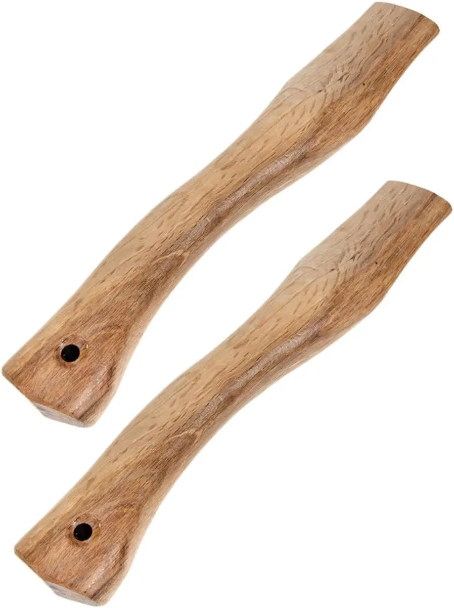 Kisangel 6pcs Ergonomic Wooden Axe Handle Replacement Wood Grip for Use Smooth Easy Installation Compatible Various Axes for Camping and Outdoor Activities