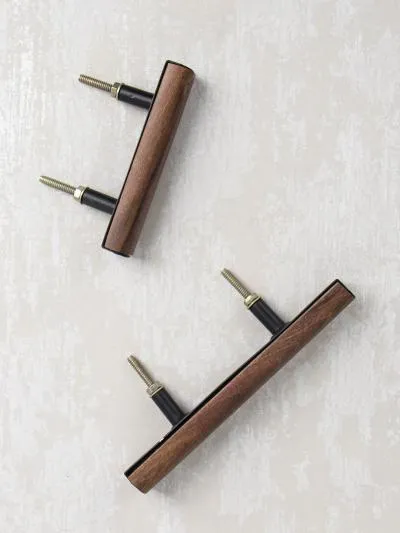 Knobco Rustic Wooden Cabinet Drawer Pulls