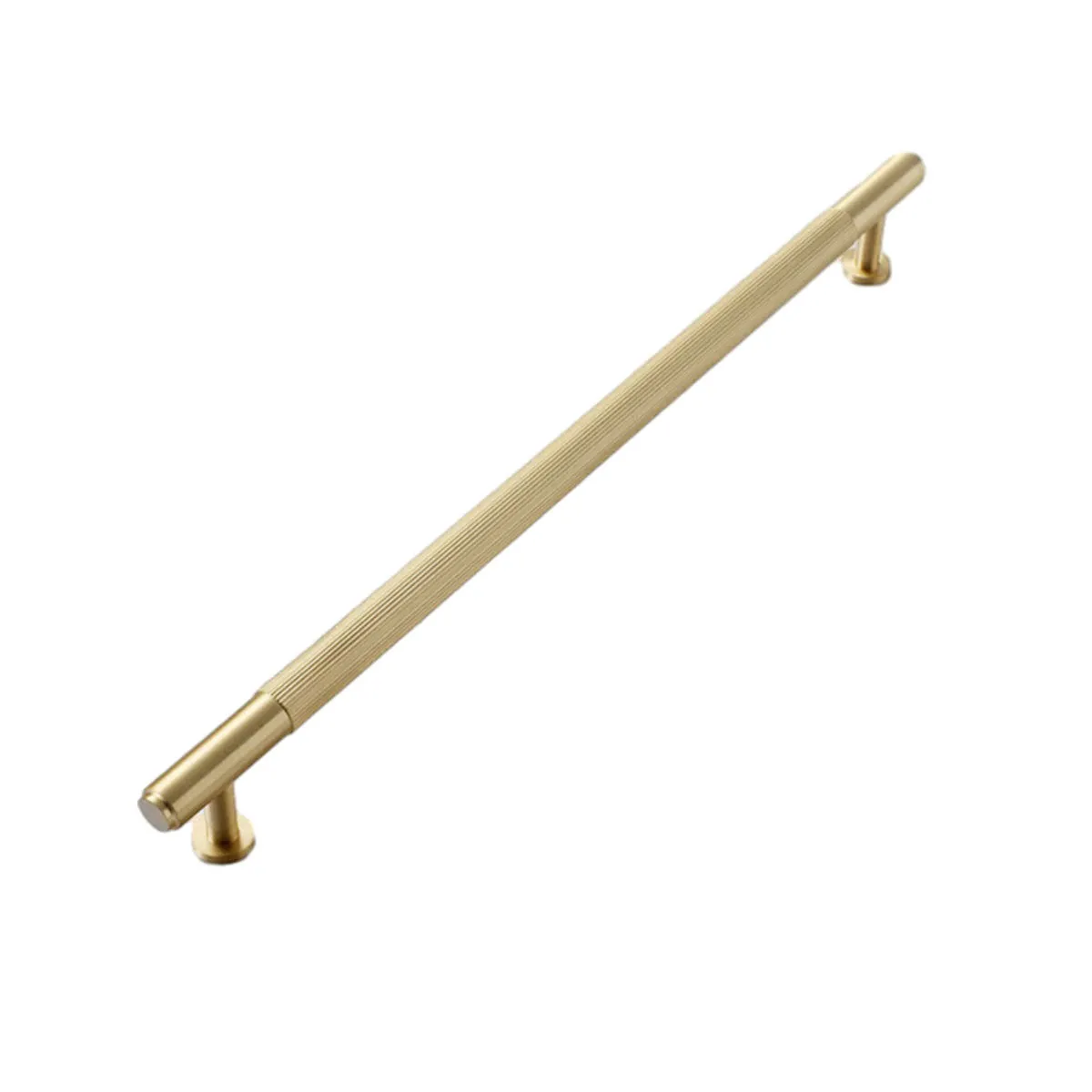 Knurled Copper Cabinet Handles and Knobs for Kitchen and Drawers Brushed Brass