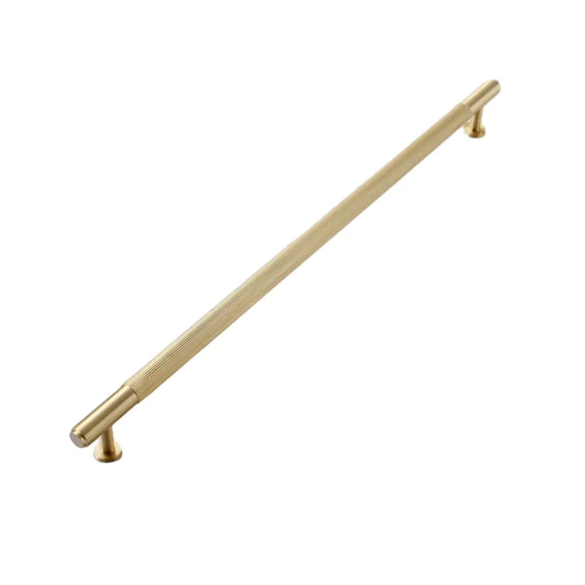 Knurled Copper Cabinet Handles and Knobs for Kitchen and Drawers Brushed Brass