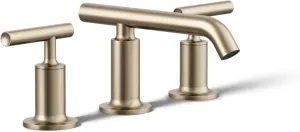 KOHLER 14410-4-BV Widespread Bathroom Sink Faucet with Low Lever Handles and Low Spout, Vibrant Brushed Bronze