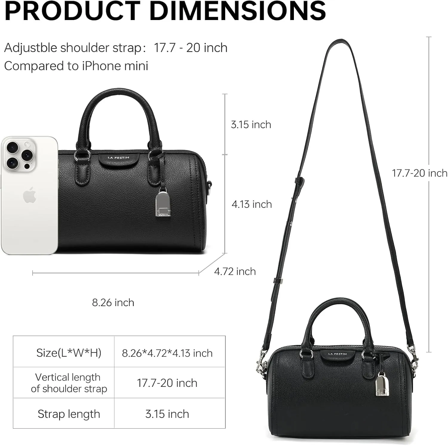 LA FESTIN Handbags for Women : Top Handle Tote Bag with Zipper for Travel