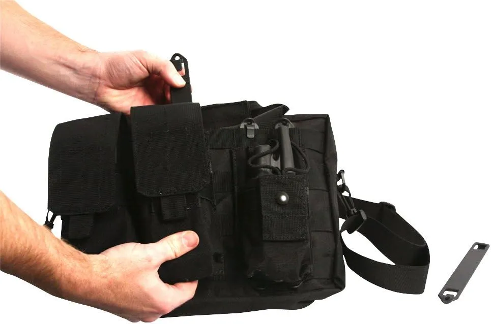 LA Police Gear MOLLE Utility Bag - Small Bug Out and Tactical Range Bag for Ammo Storage - OD Green