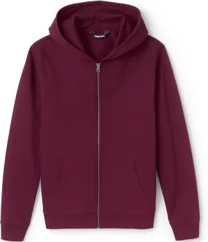 Lands' End School Uniform Adult Zip Front Sweatshirt