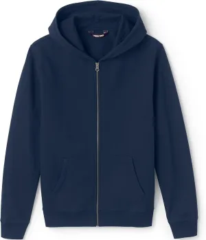 Lands' End School Uniform Adult Zip Front Sweatshirt