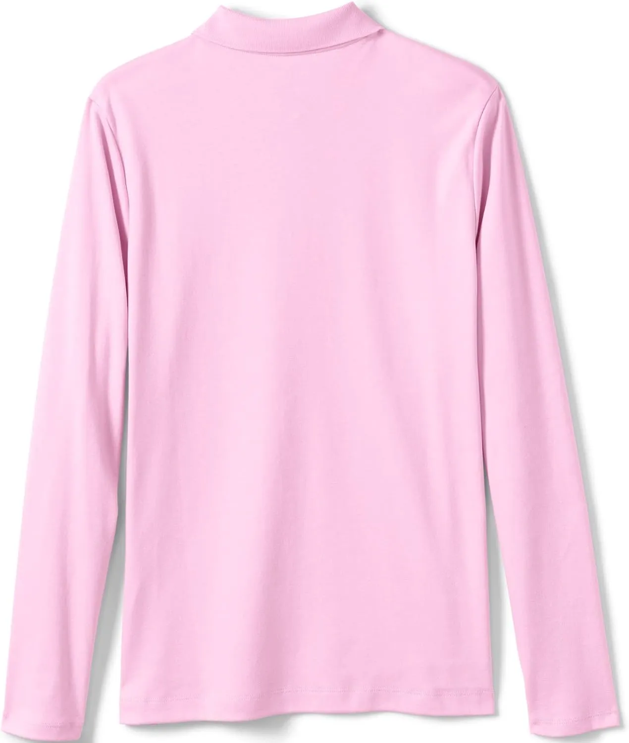 Lands' End School Uniform Girls Long Sleeve Feminine Fit Interlock Polo Shirt