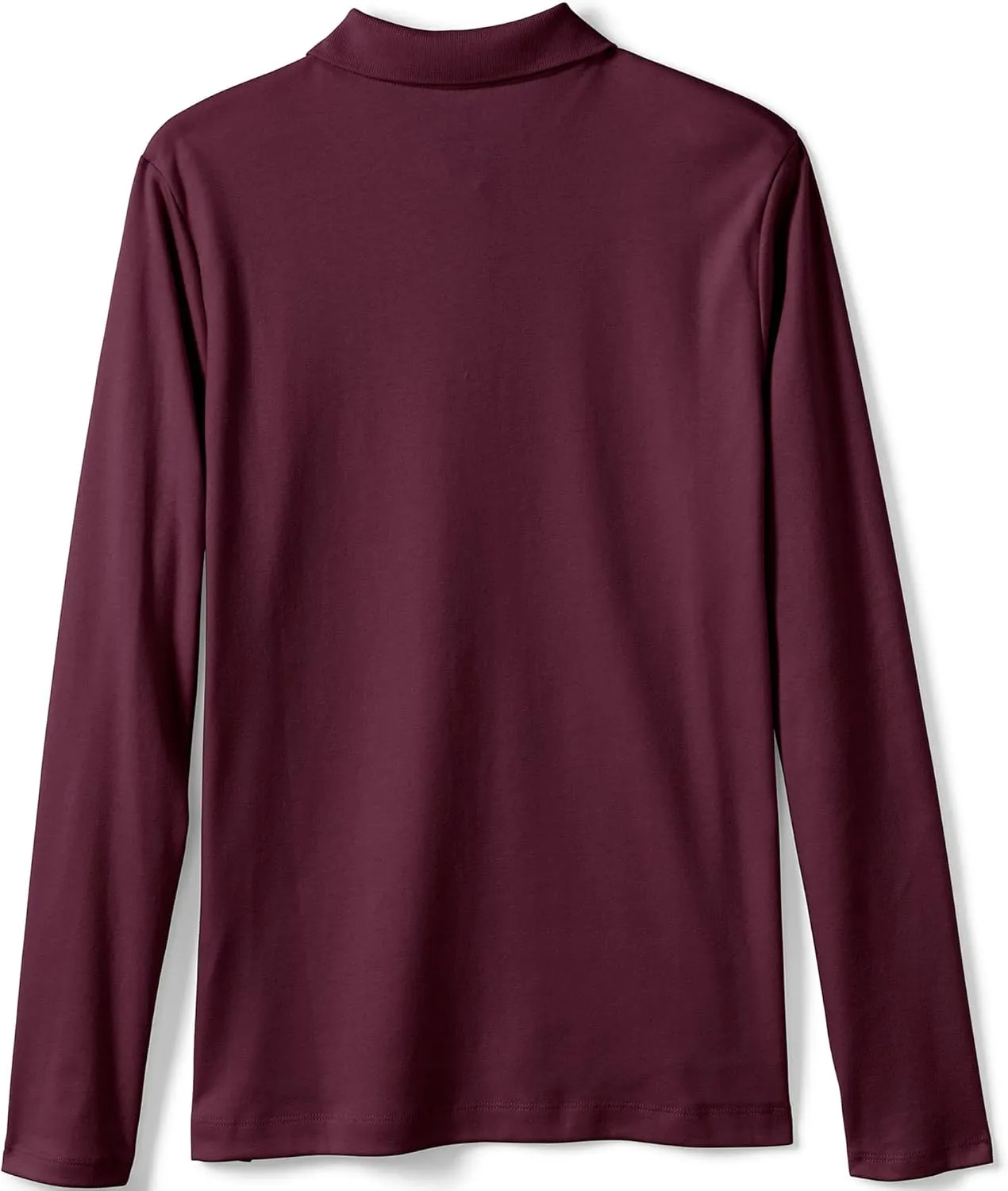 Lands' End School Uniform Girls Long Sleeve Feminine Fit Interlock Polo Shirt