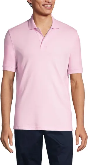Lands' End School Uniform Men's Long Sleeve Interlock Polo Shirt