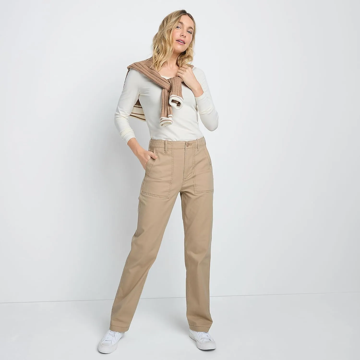 Lands' End Women's High Rise Chino Utility Pants