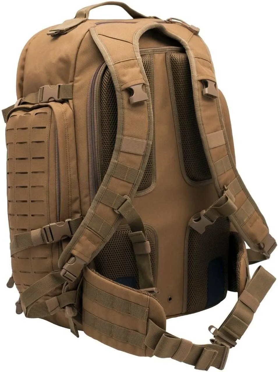 LAPG Atlas 72 Hour Tactical Backpack for Men & Women, Large Bug Out Bag with MOLLE System, Hiking Hunting Combat Backpack, Coyote