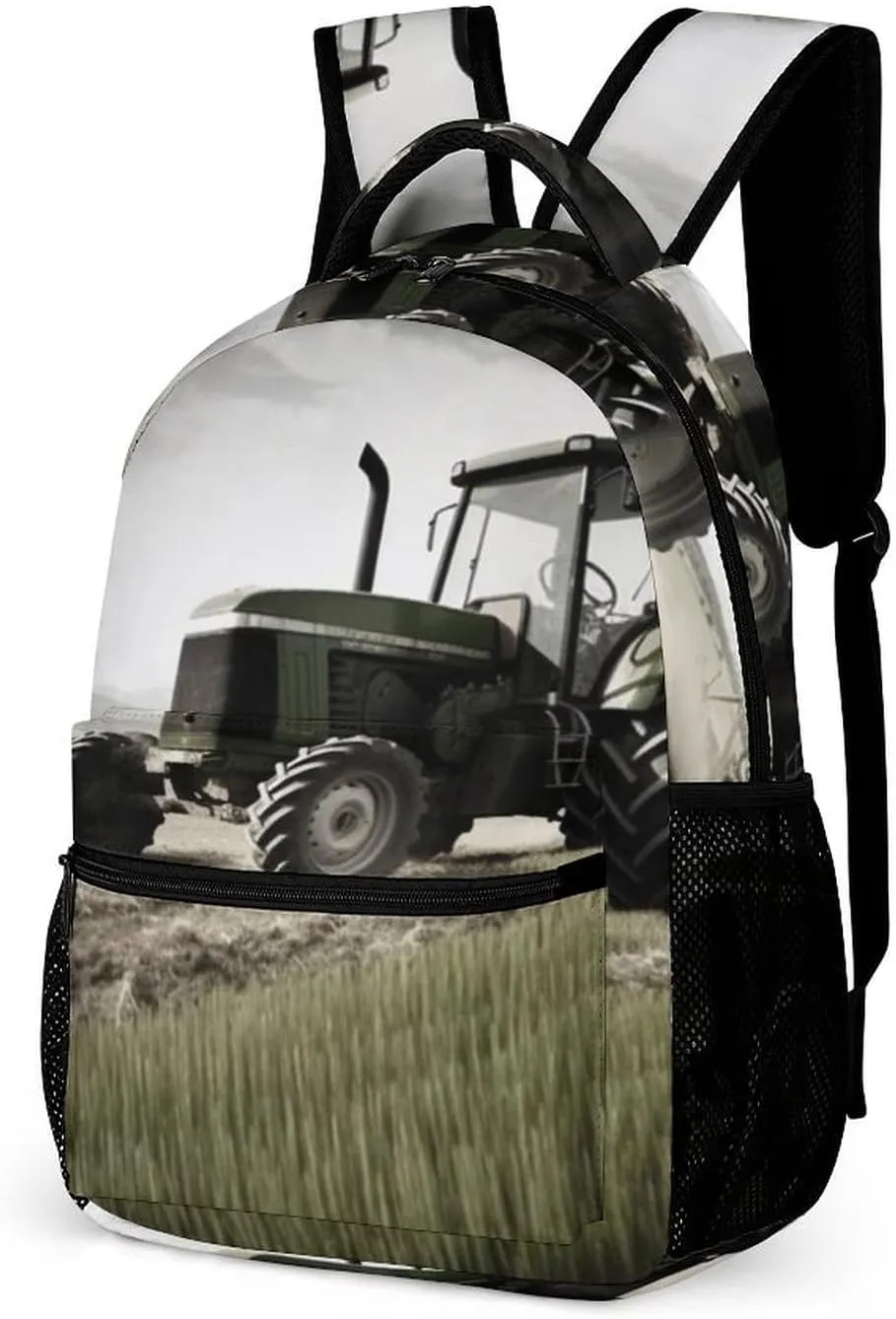 Laptop Backpack for Travel Daypack Computer Bag Work Tractor Agriculture Tranquil Back Pack Nurse Bag for Hiking