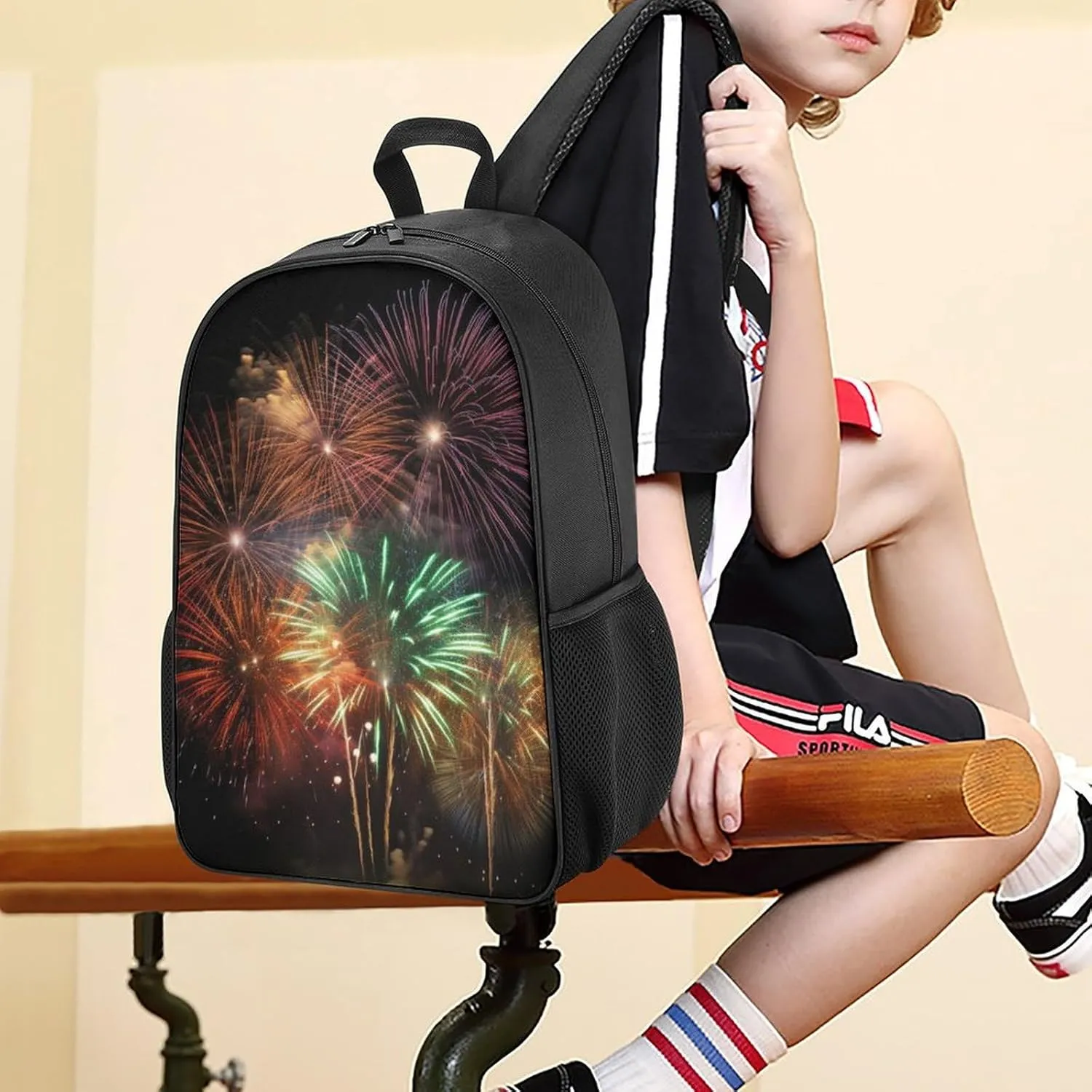 Laptop Backpack for Travel Daypack Splendid Fireworks Computer Bag Work Back Pack Laptop Bag Casual Nurse Bag