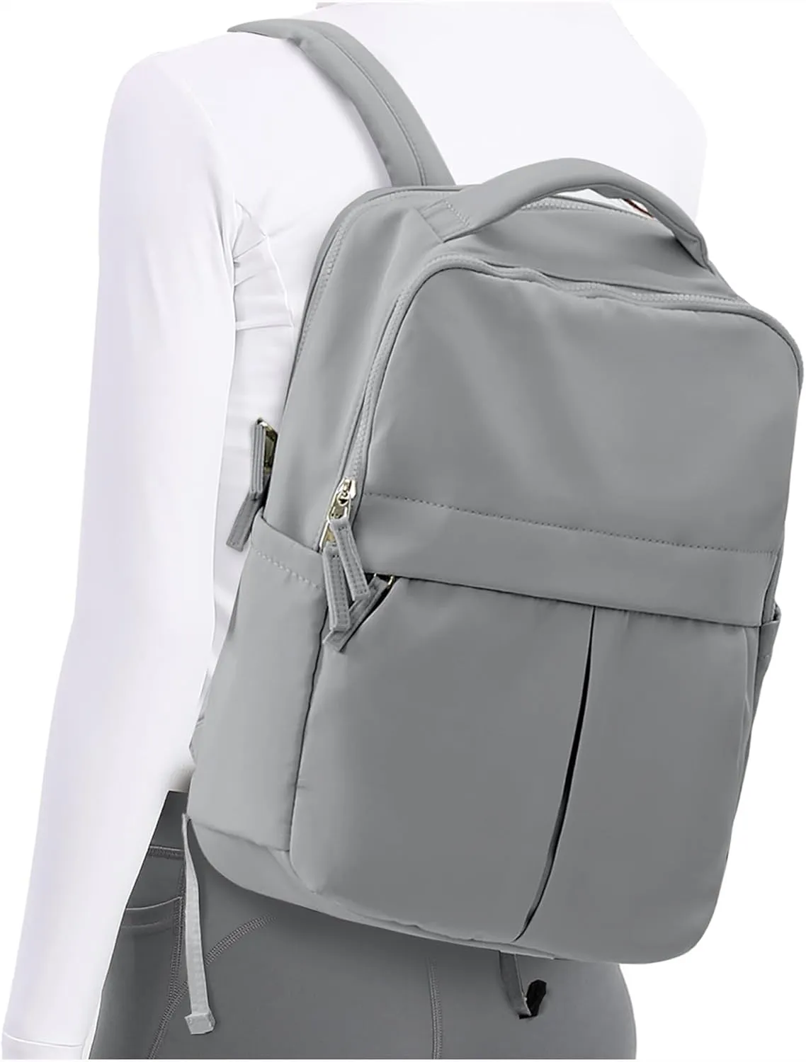 Laptop Backpack for Women Men Gym Work Backpack Casual Daypack Backpacks Small Travel Backpack for Traveling on Airplane Lightweight College Teacher Backpacks for Women Grey