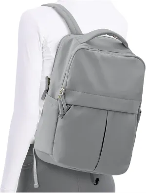 Laptop Backpack for Women Men Gym Work Backpack Casual Daypack Backpacks Small Travel Backpack for Traveling on Airplane Lightweight College Teacher Backpacks for Women Grey