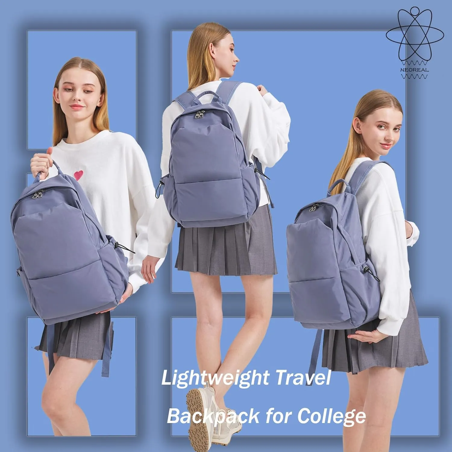 Laptop Backpack for Work, College, Travel, Lightweight Waterproof Daily Backpacks for Men Women, Sport Rucksack Computer Bag Fits 15.6 Inch Notebook