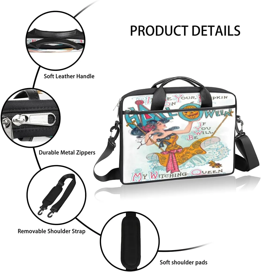 Laptop Bag Case Shoulder Messenger Carrying Bag 13 14 15 Inch Waterproof Computer Sleeve Cover