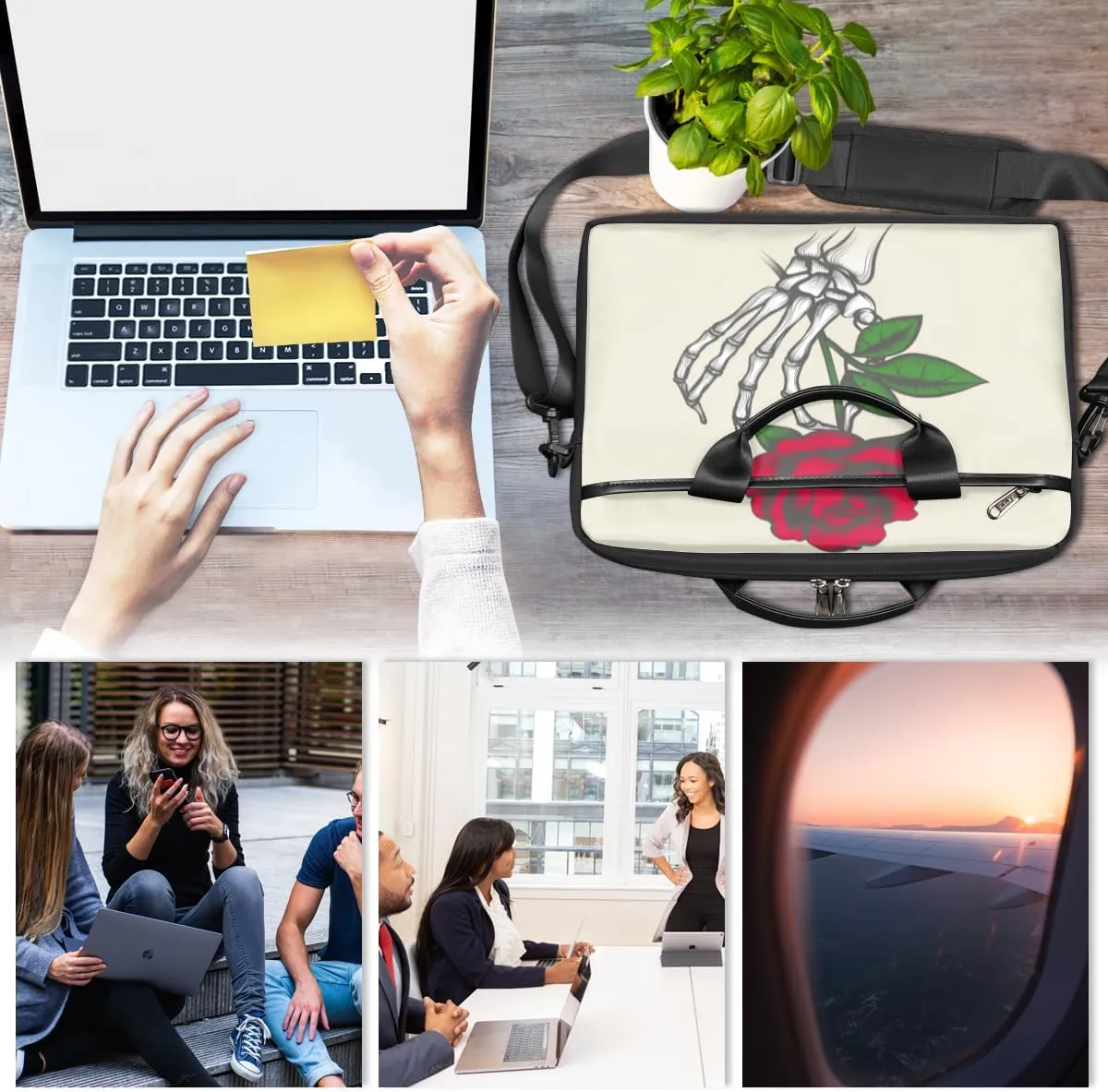 Laptop Bag Case Shoulder Messenger Carrying Bag 13 14 15 Inch Waterproof Computer Sleeve Cover
