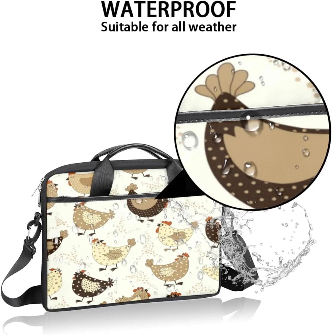 Laptop Bag Case Shoulder Messenger Carrying Bag 13 14 15 Inch Waterproof Computer Sleeve Cover
