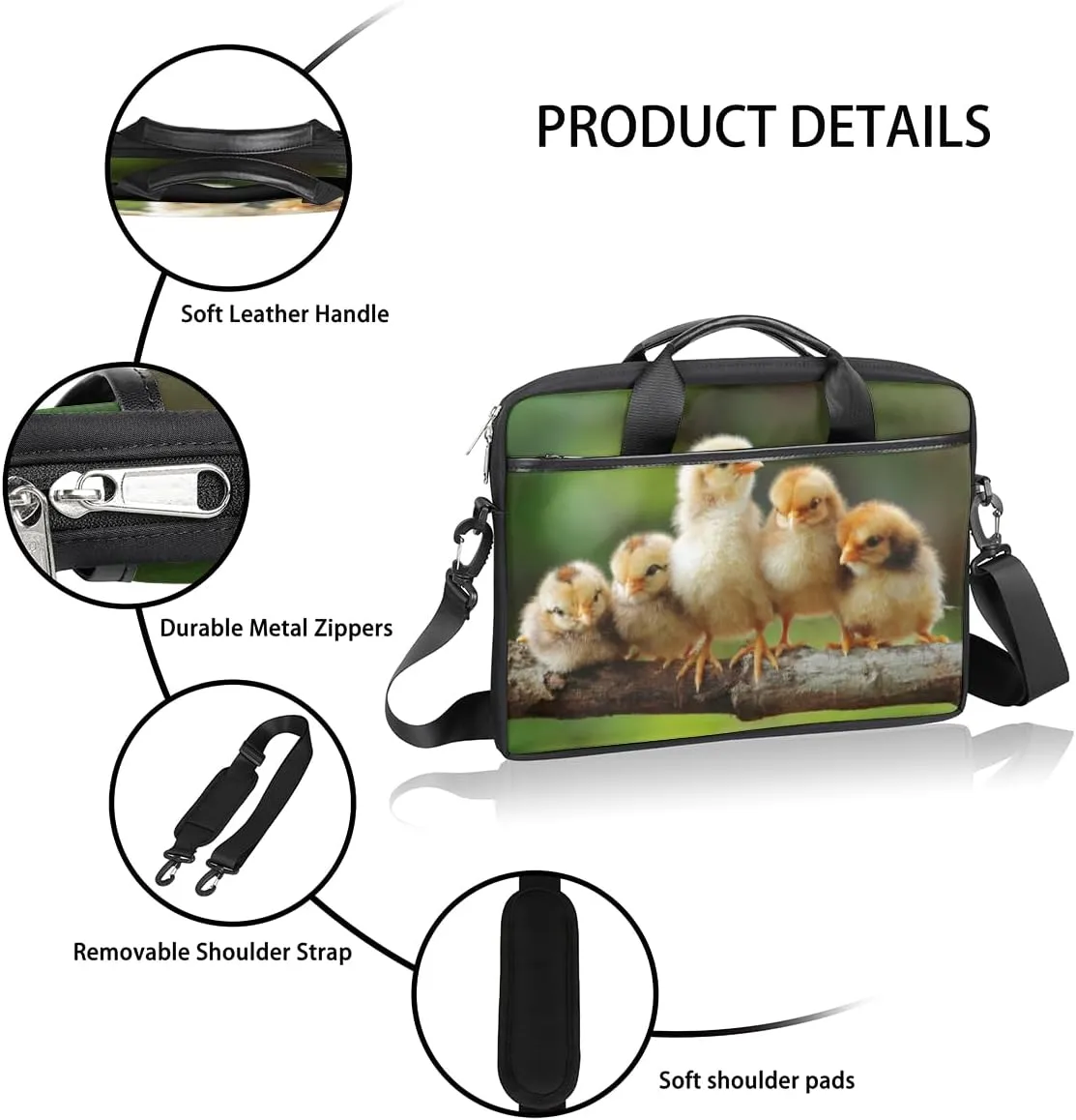 Laptop Bag Case Shoulder Messenger Carrying Bag 13 14 15 Inch Waterproof Computer Sleeve Cover