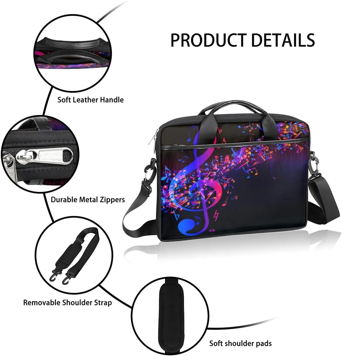 Laptop Bag Case Shoulder Messenger Carrying Bag 13 14 15 Inch Waterproof Computer Sleeve Cover
