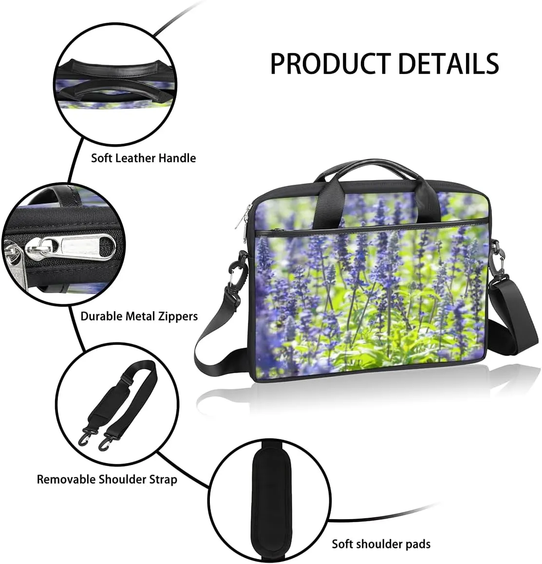 Laptop Bag Case Shoulder Messenger Carrying Bag 13 14 15 Inch Waterproof Computer Sleeve Cover