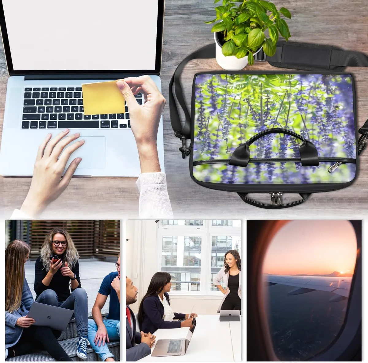 Laptop Bag Case Shoulder Messenger Carrying Bag 13 14 15 Inch Waterproof Computer Sleeve Cover