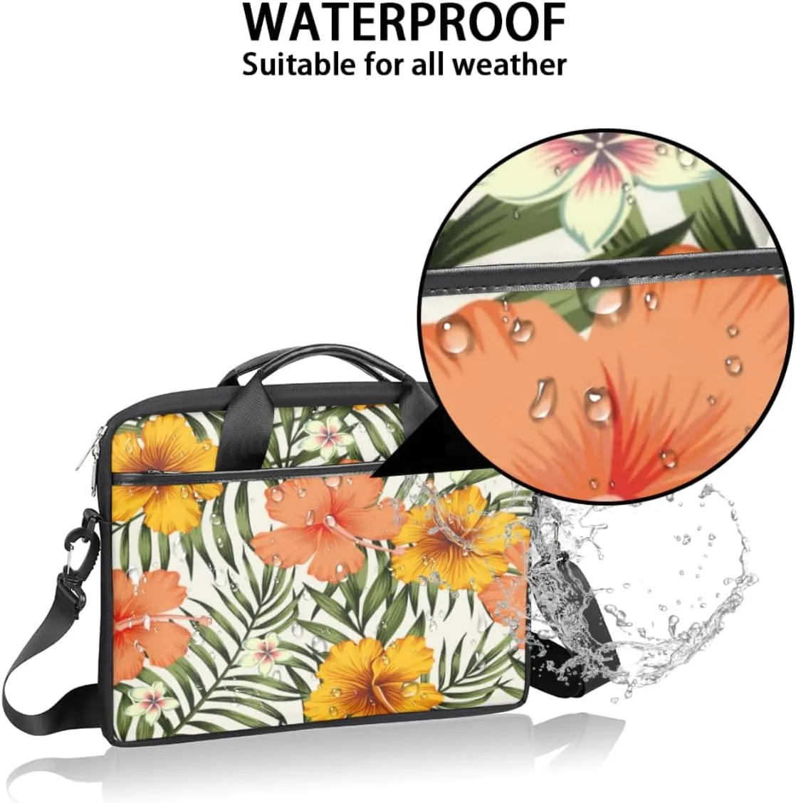 Laptop Bag Case Shoulder Messenger Carrying Bag 13 14 15 Inch Waterproof Computer Sleeve Cover