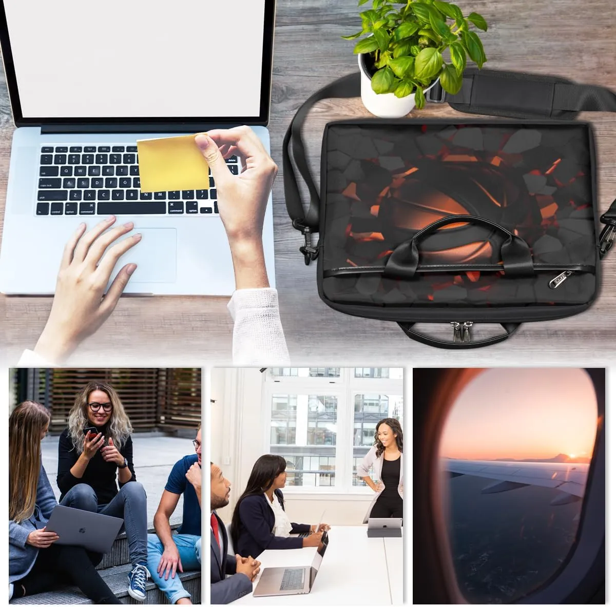 Laptop Bag Case Shoulder Messenger Carrying Bag 13 14 15 Inch Waterproof Computer Sleeve Cover