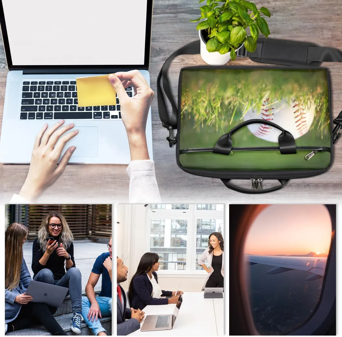 Laptop Bag Case Shoulder Messenger Carrying Bag 13 14 15 Inch Waterproof Computer Sleeve Cover