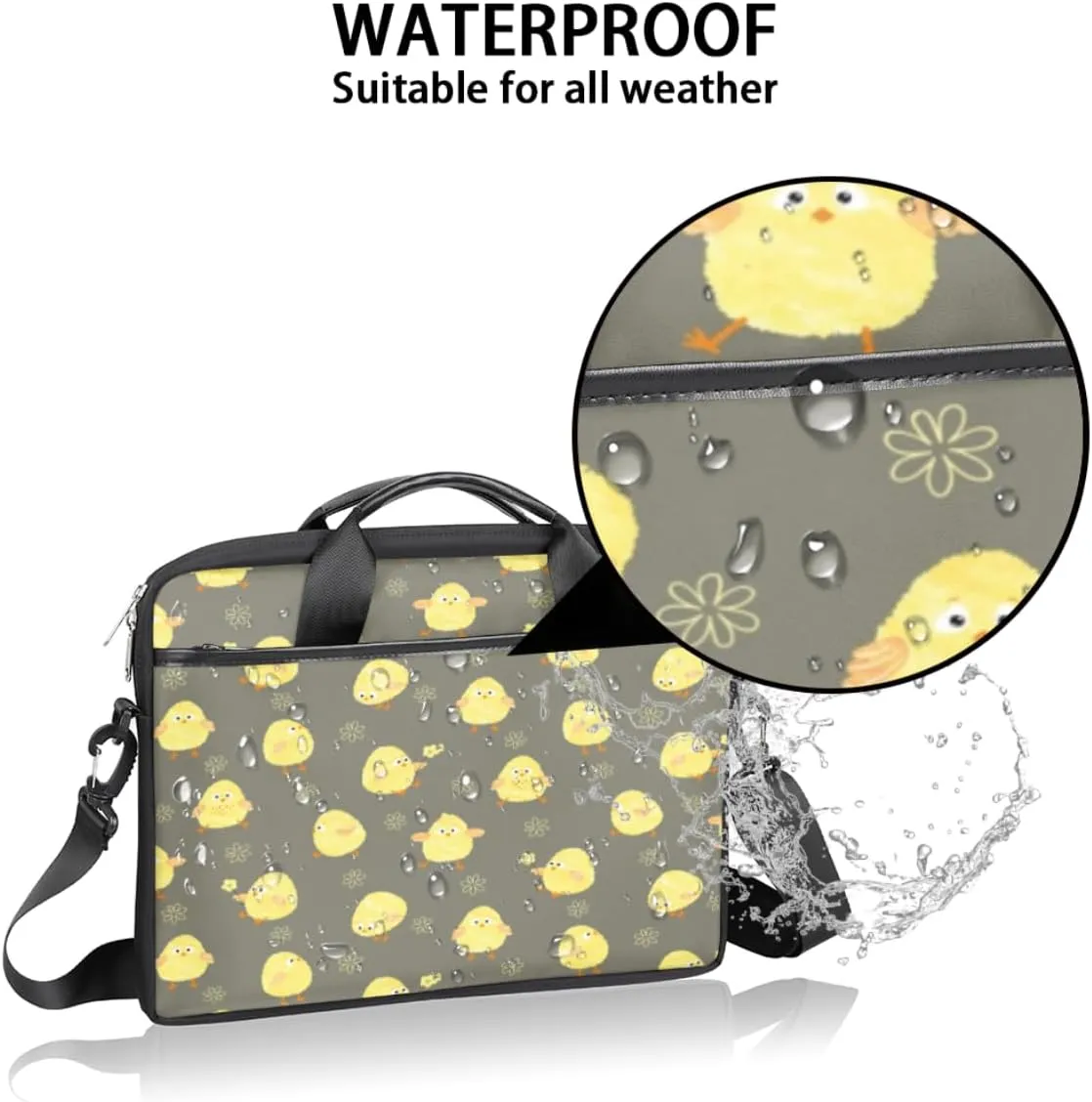 Laptop Bag Case Shoulder Messenger Carrying Bag 13 14 15 Inch Waterproof Computer Sleeve Cover