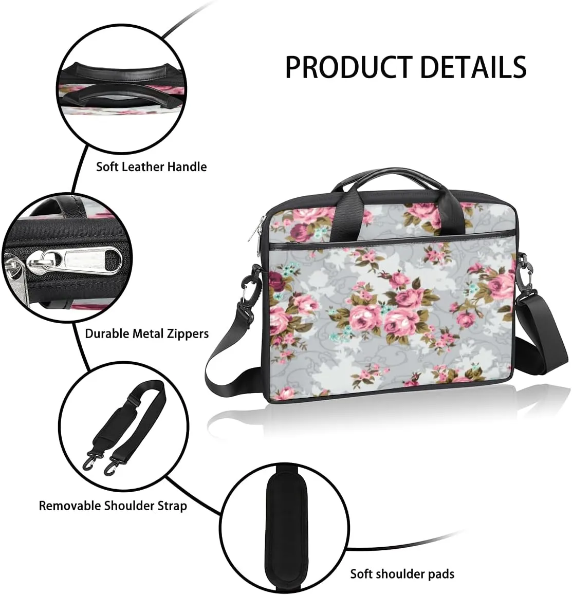 Laptop Bag Case Shoulder Messenger Carrying Bag 13 14 15 Inch Waterproof Computer Sleeve Cover