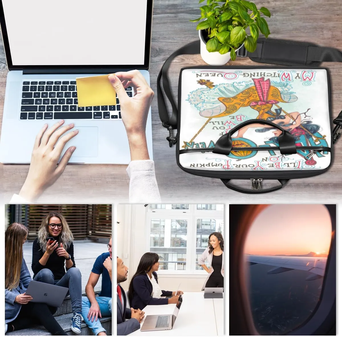Laptop Bag Case Shoulder Messenger Carrying Bag 13 14 15 Inch Waterproof Computer Sleeve Cover