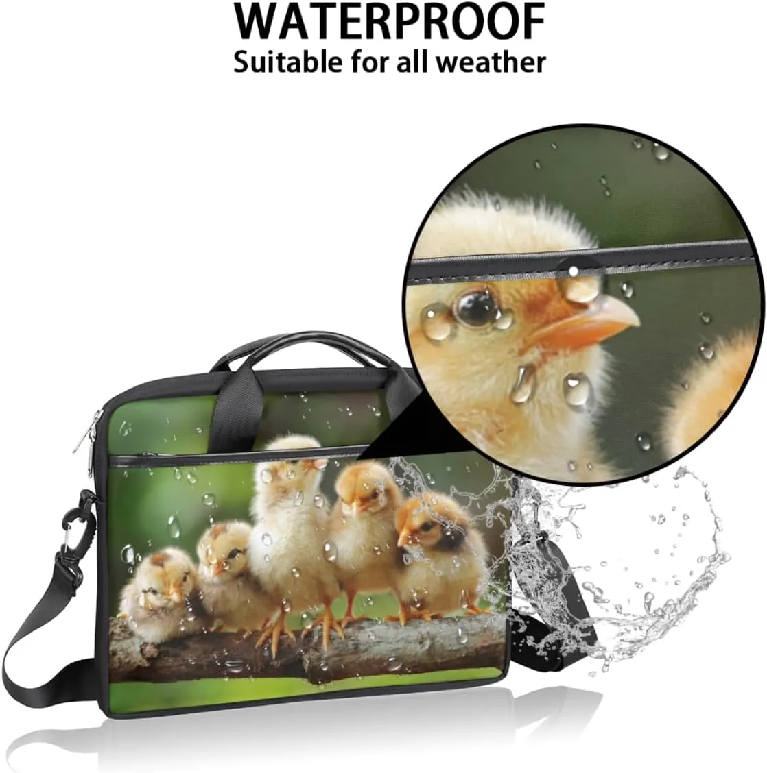 Laptop Bag Case Shoulder Messenger Carrying Bag 13 14 15 Inch Waterproof Computer Sleeve Cover
