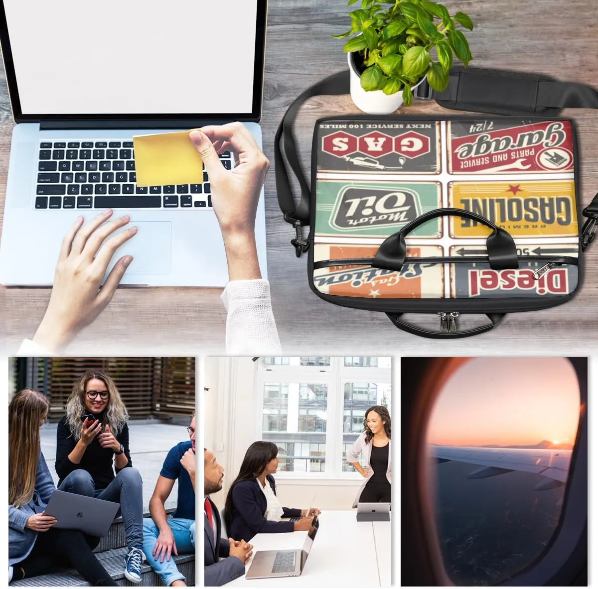 Laptop Bag Case Shoulder Messenger Carrying Bag 13 14 15 Inch Waterproof Computer Sleeve Cover
