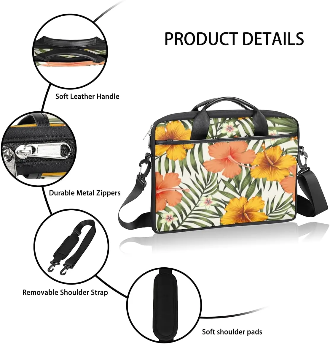 Laptop Bag Case Shoulder Messenger Carrying Bag 13 14 15 Inch Waterproof Computer Sleeve Cover