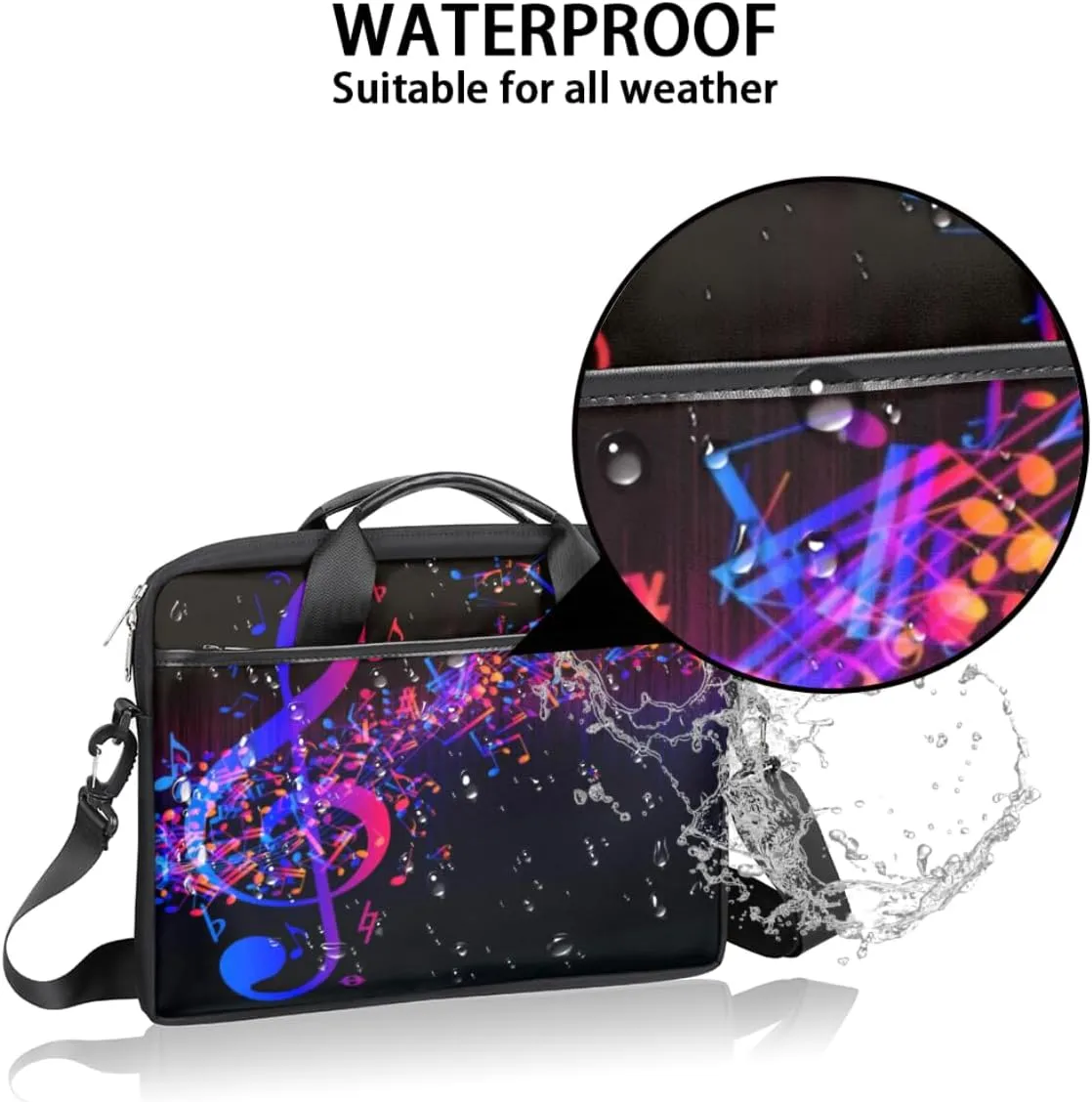 Laptop Bag Case Shoulder Messenger Carrying Bag 13 14 15 Inch Waterproof Computer Sleeve Cover