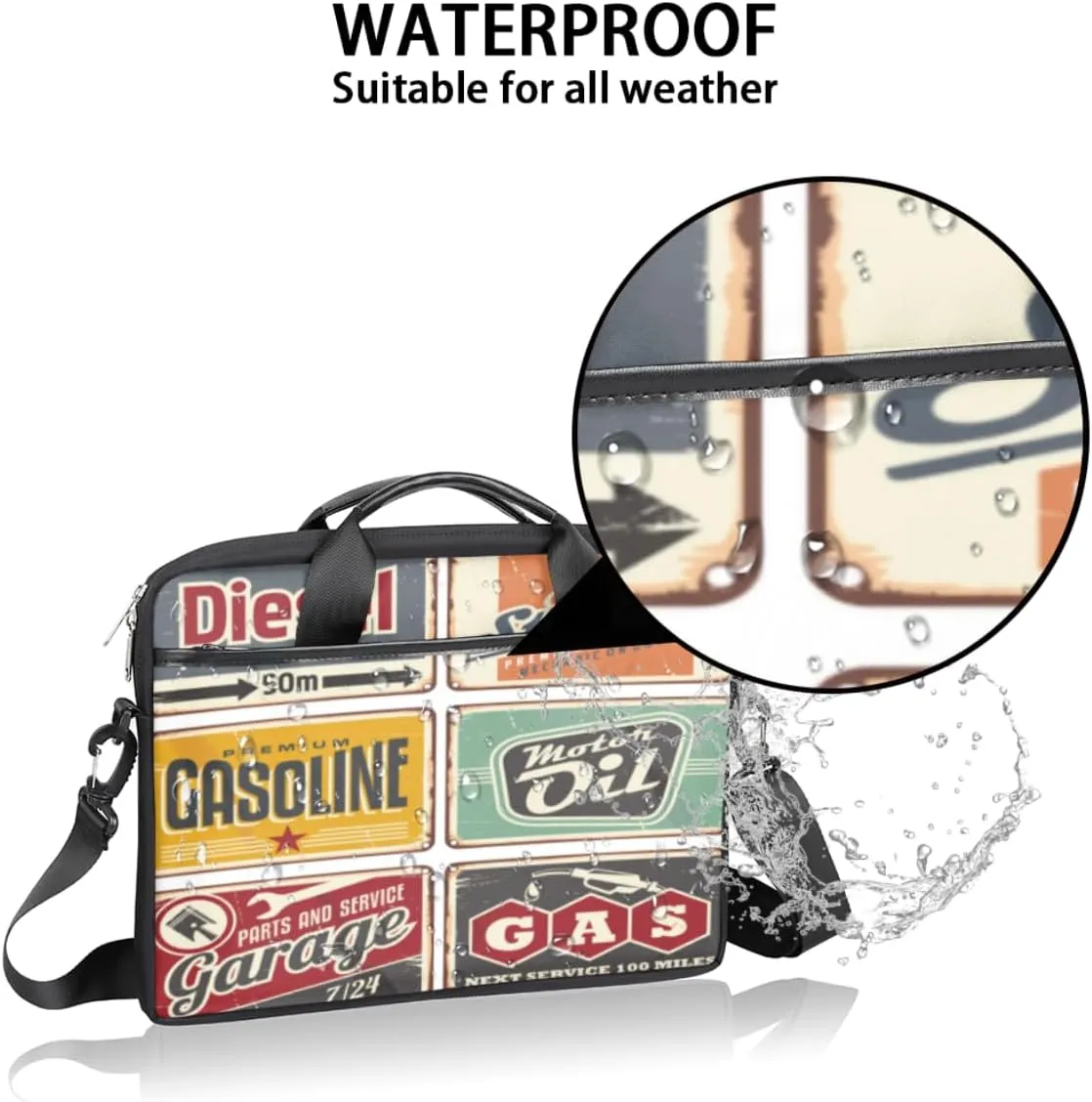 Laptop Bag Case Shoulder Messenger Carrying Bag 13 14 15 Inch Waterproof Computer Sleeve Cover