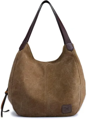 Large Canvas Tote Bag For Women Work With Pocket Summer Purses for Women