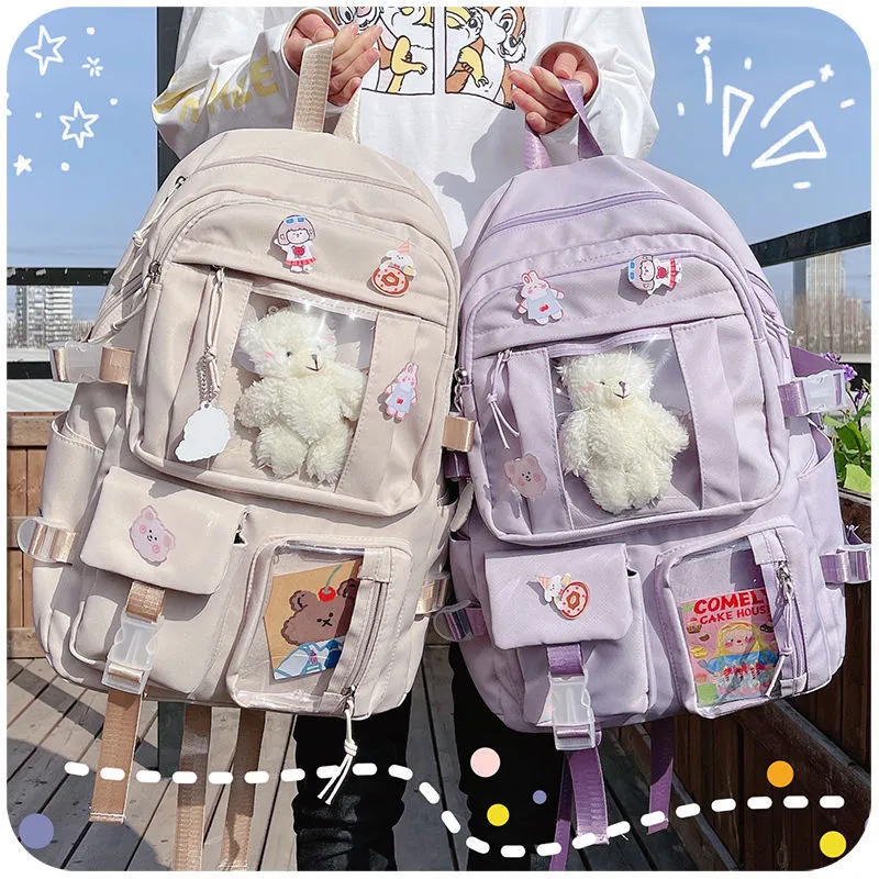 Large Capacity High Junior's Female Korean Backpacks
