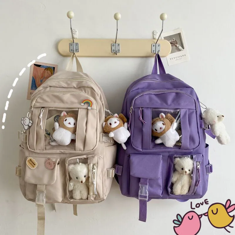 Large Capacity High Junior's Female Korean Backpacks
