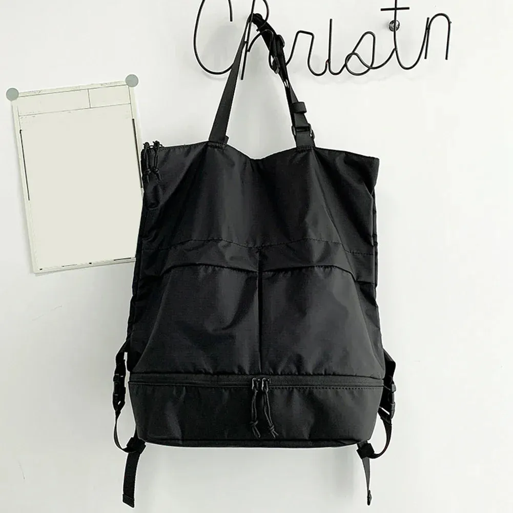 Large Capacity Unisex Backpack Nylon Waterproof Sports Bag Women Men Casual Travel Backbag Trend School Bags Leisure Handbag New