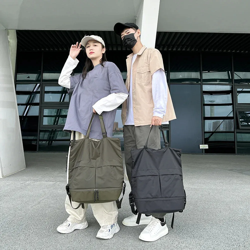 Large Capacity Unisex Backpack Nylon Waterproof Sports Bag Women Men Casual Travel Backbag Trend School Bags Leisure Handbag New