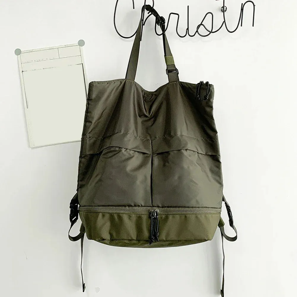 Large Capacity Unisex Backpack Nylon Waterproof Sports Bag Women Men Casual Travel Backbag Trend School Bags Leisure Handbag New