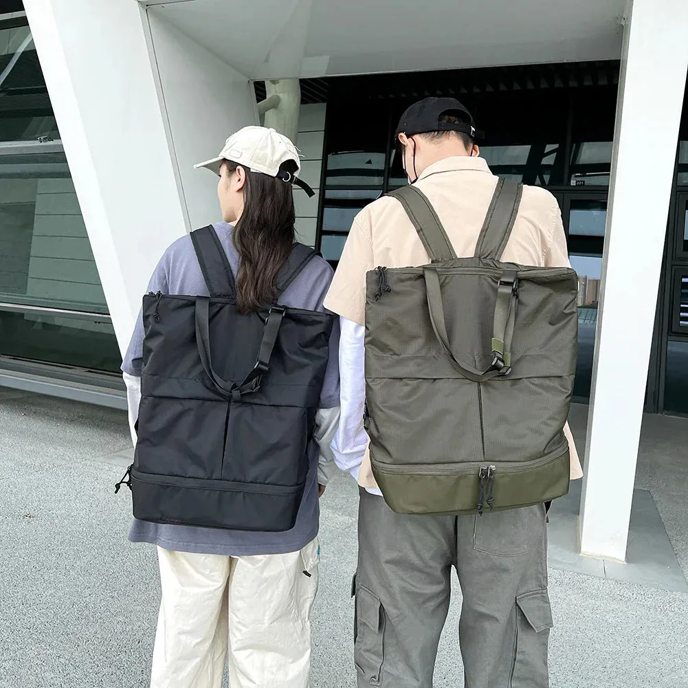 Large Capacity Unisex Backpack Nylon Waterproof Sports Bag Women Men Casual Travel Backbag Trend School Bags Leisure Handbag New