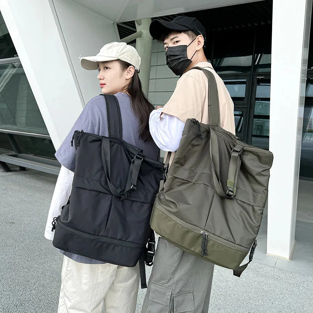 Large Capacity Unisex Backpack Nylon Waterproof Sports Bag Women Men Casual Travel Backbag Trend School Bags Leisure Handbag New